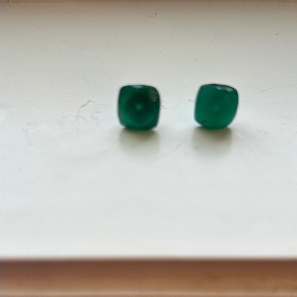 Chic Emerald Green aventurine Stud Earrings
